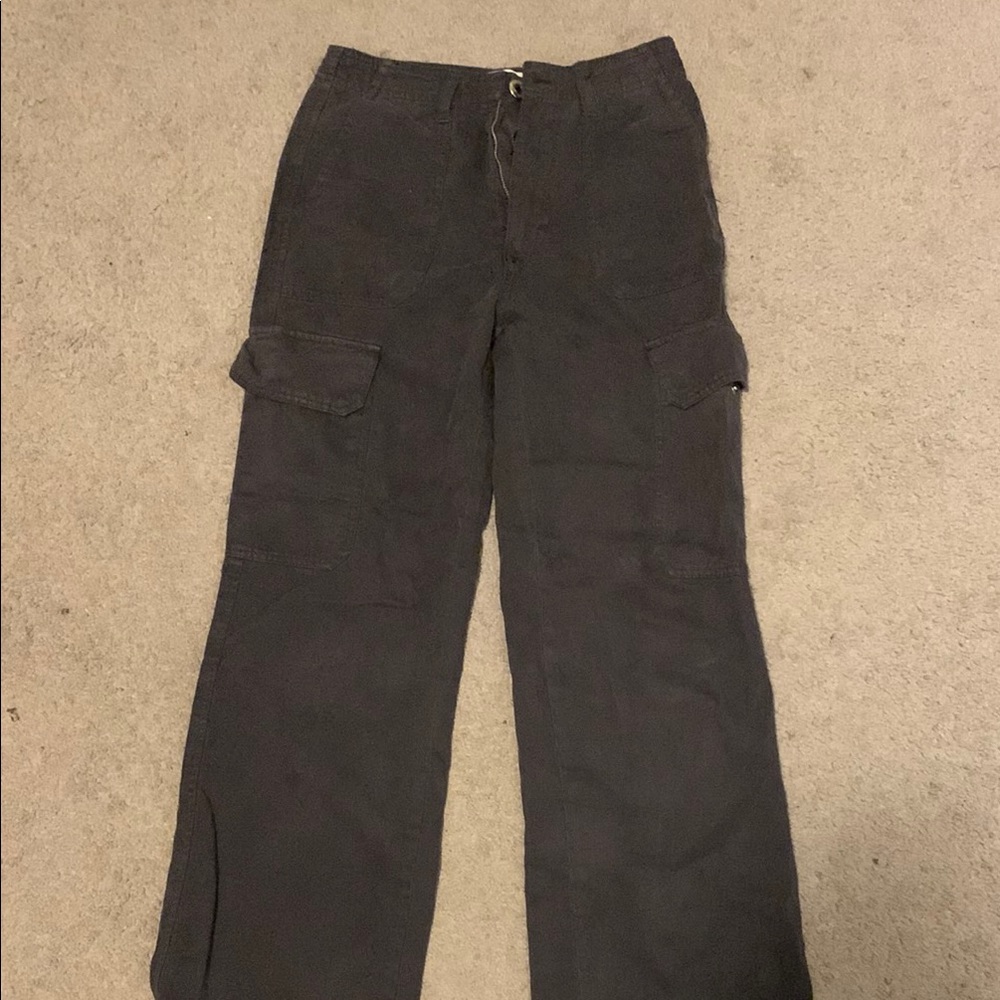 Zara Black Cargo Pants Relaxed Fit